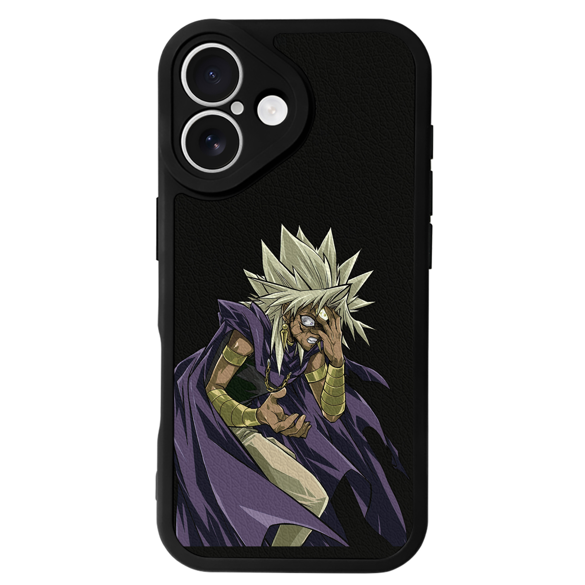 （画像用） 遊☆戯☆王 Yu-Gi-Oh! 【iPhone 16シリーズ対応】シリコンスマホケース（レザー調） 材質：シリコン